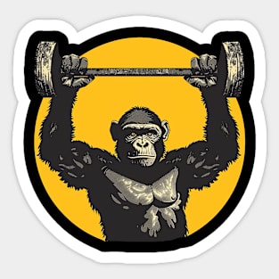 monkey at gym Sticker